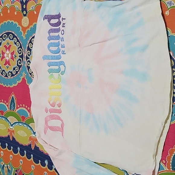 Disney Parks Disneyland Pastel Tie Dye Spirit Jersey with Glittered Letters XL - Picture 6 of 15